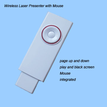 rf wireless laser presenter with page up/down