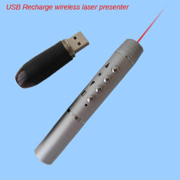 Rechargable usb laser pointer presenter