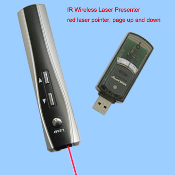 PC remote control laser pointer, powepoint presenter, usb laser presenter. presentation pen